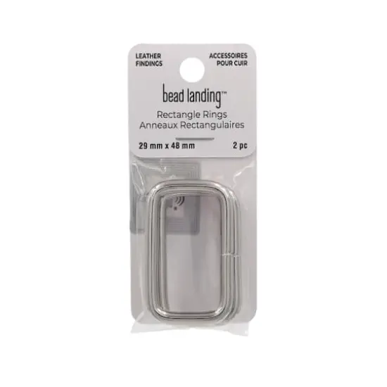 Rhodium Rectangle Rings, 2ct. by Bead Landing&trade; {4}