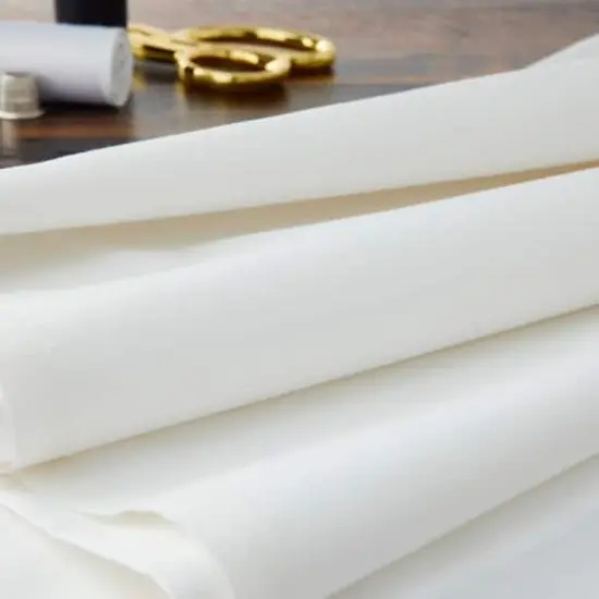 Springs Creative White Solid Cotton Fabric {3}