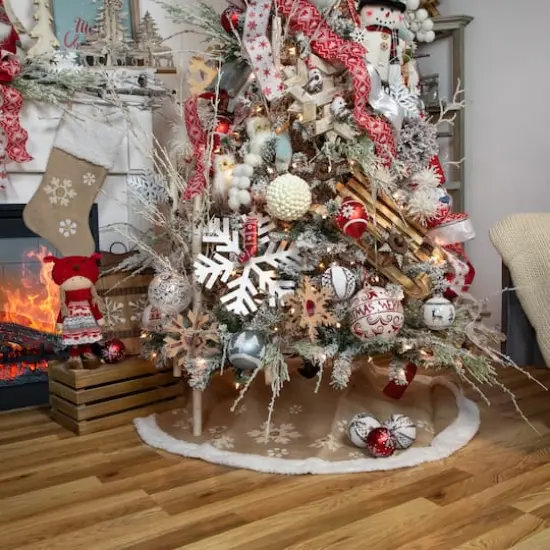 Gray Distressed Finish Artificial Crafting Display Tree Trunk {4}