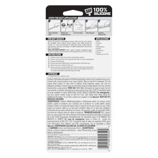 DAP&reg; Silicone Kitchen & Bath Waterproof Sealant {4}