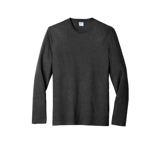 Port & Company&reg; Fan Favorite&trade; Long Sleeve Blend T-Shirt Black Heather {1}