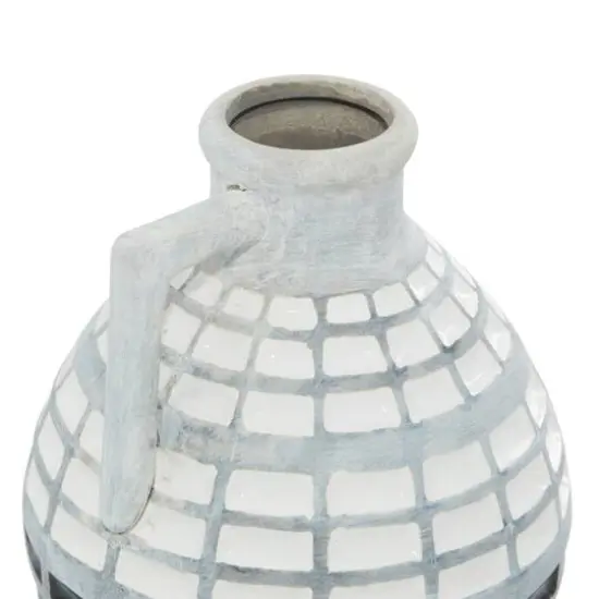 Gray Ceramic Coastal Vase Set {5}