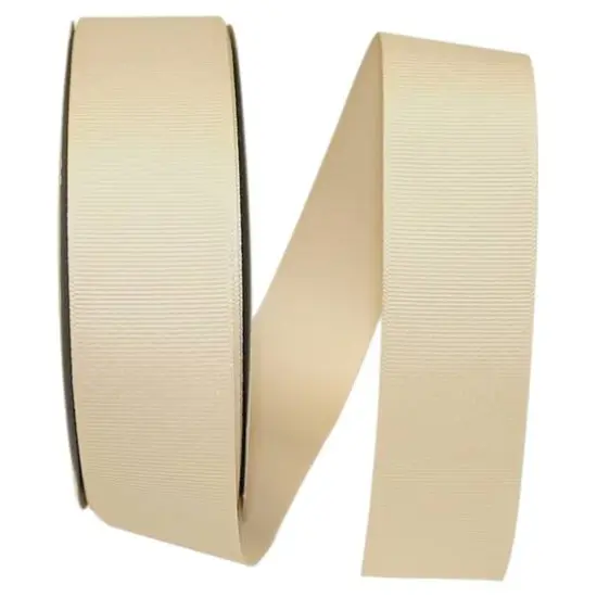 Reliant 1.5" x 50yd. Grosgrain Solid Ribbon Cream {1}