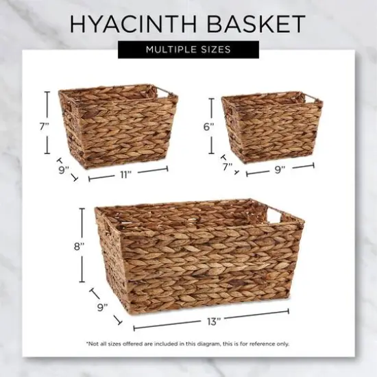 DII&reg; White Wash Hyacinth Basket Set {10}