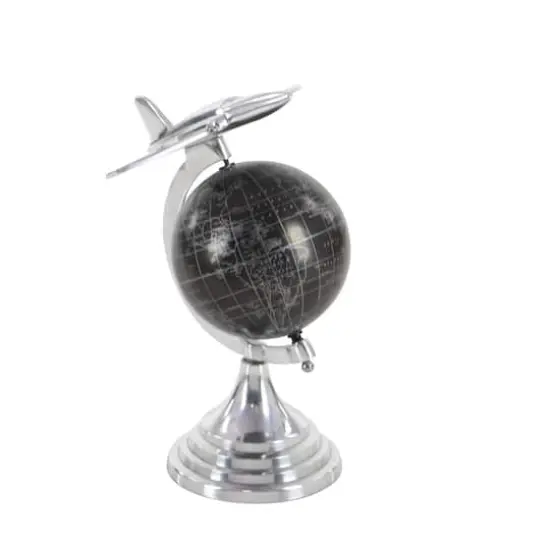 12" Silver Aluminum Glam Globe {4}