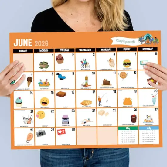 2026 Every Day's A Holiday Large Desk Pad Monthly Blotter Calendar {6}