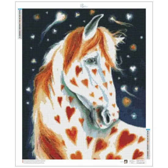 Sparkly Selections Heart Horse Diamond Painting Kit, Round Diamonds {3}