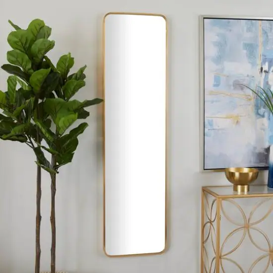 Gold Metal Glam Wall Mirror, 16" x 2" x 59" {7}