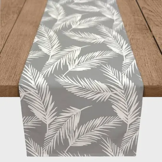 Nature Palm Indoor/Outdoor Table Runner Gray {4}