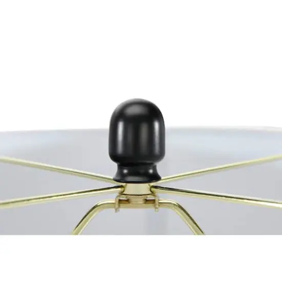 Hello Honey&reg; 28" Hammered Metal Table Lamp with Linen Shade {6}