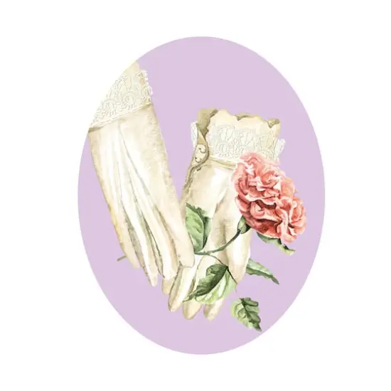 7" x 9" Floral Glove & Tea Oval Canvas Painting Kit by Craft Smart&reg; {3}