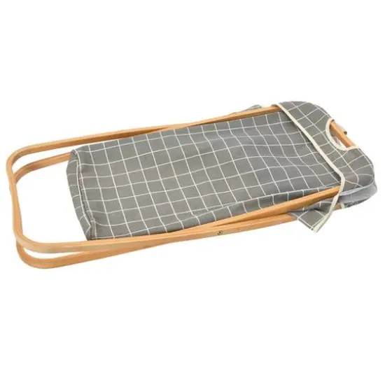 Household Essentials Krussh Bamboo X Frame Hamper (Gray) {11}