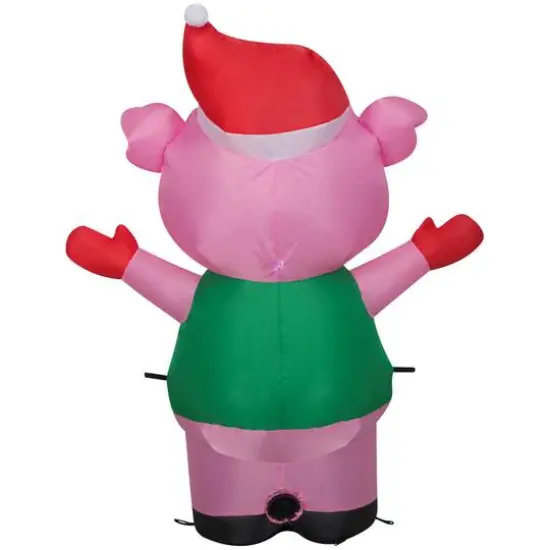 Airblown&reg; 3.5ft. Christmas Inflatable Pig in Vest {5}