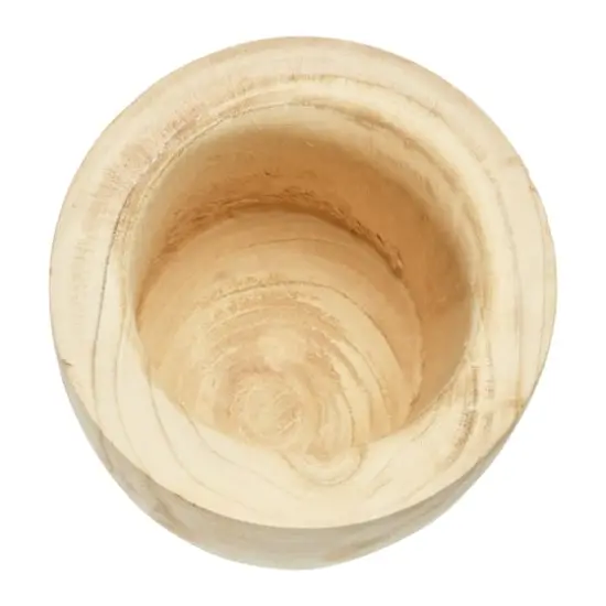 Hello Honey&reg; 13" Decorative Paulownia Wood Footed Planter {3}