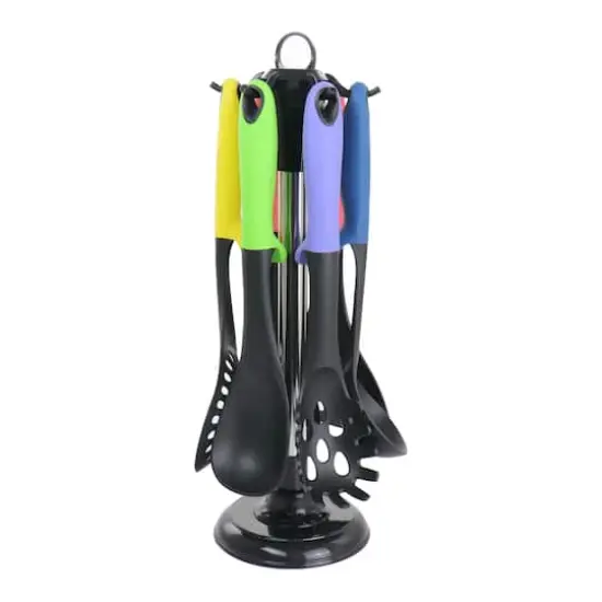 MegaChef Assorted Color Nylon Cooking Utensils Set, 7ct. {1}