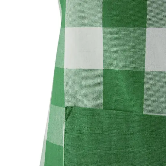 DII&reg; Buffalo Check Chef Apron Shamrock Green {6}
