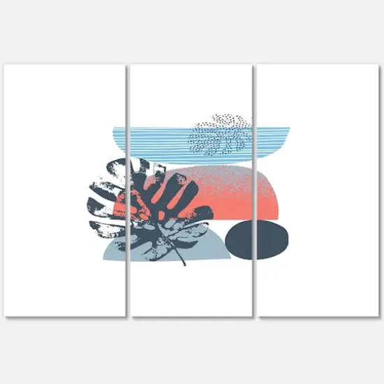 Designart - Colorful Geometric Abstract Art Collage IV - Modern Canvas Wall Art Print {4}