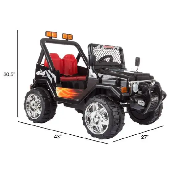 Toy Time Black Battery Powered Ride-On All Terrain Sporty Truck {3}