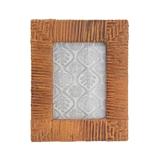 Hello Honey&reg; Natural Stained Handwoven Rattan Photo Frame {5}