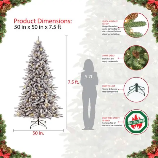 7.5ft. Pre-Lit Bennington Fir Artificial Christmas Tree, Clear Lights {6}