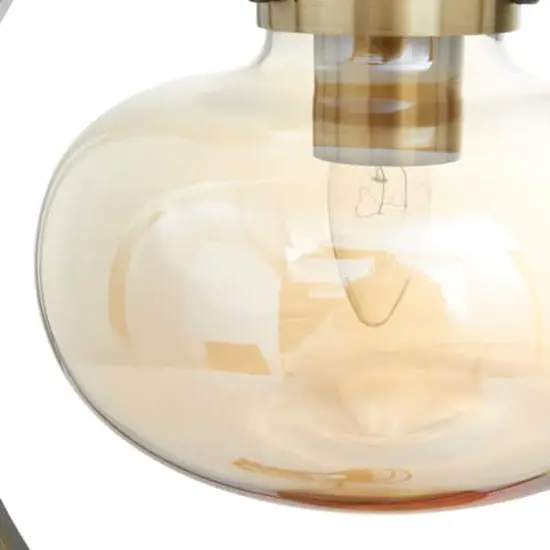 Gold Metal Contemporary Accent Lamp 14" x 8" x 15" {5}