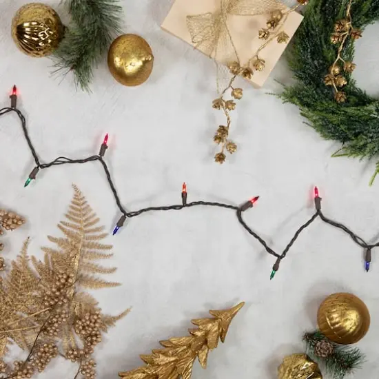 100ct. Multicolor Mini Christmas String Lights with Brown Wire {3}