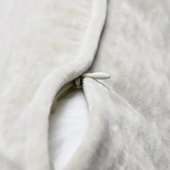 Hello Honey&reg; 20" Square Velvet Pillow Cover with Piping Cream {7}