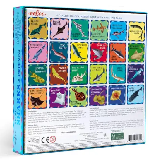 eeBoo Memory & Matching Shiny Sharks & Friends Game {6}