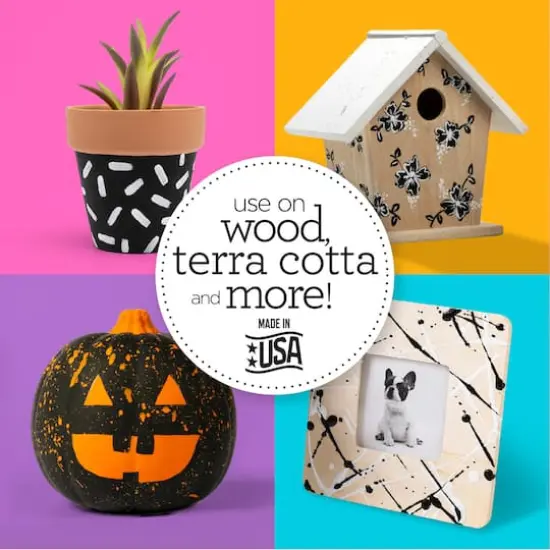 Apple Barrel&reg; 16oz. Acrylic Black & White Paint Set {4}