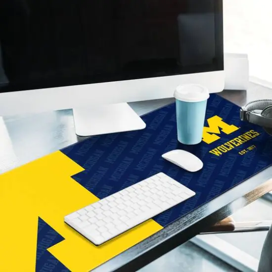 College Football Logo Series Desk Pad Michigan Wolverines {5}