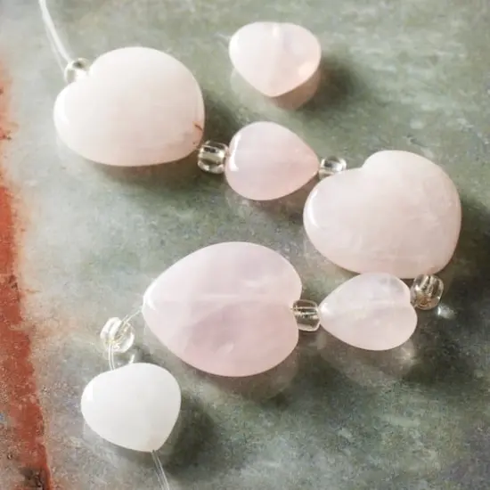 Light Pink Mixed Heart Rose Quartz Beads, 20mm by Bead Landing&trade; {3}