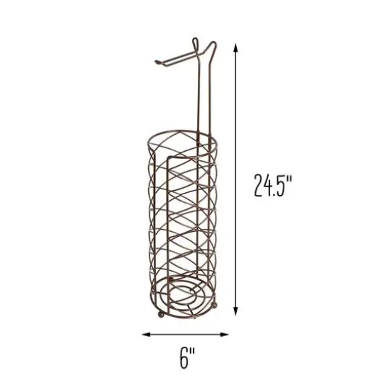 Honey Can Do Oil-Rubbed Bronze Freestanding Toilet Paper Holder {6}