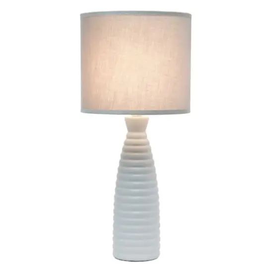 Simple Designs Alsace Bottle Table Lamp Gray {5}