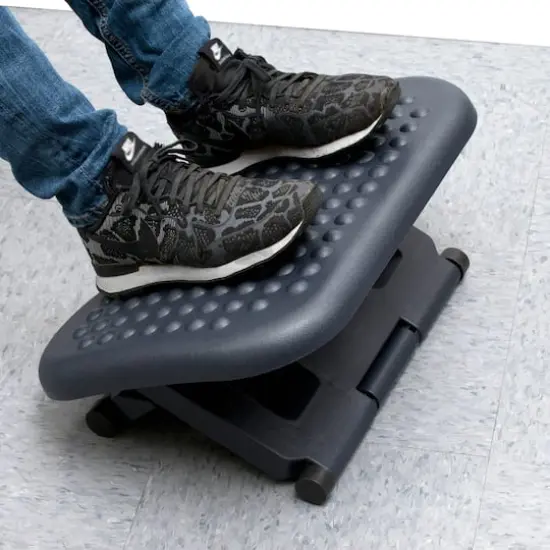 Mind Reader 18" Black Ergonomic Pressure Relief Foot Rest {3}