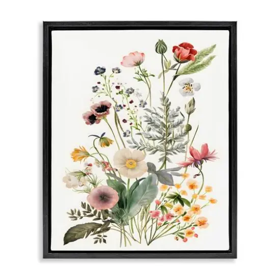 Stupell Industries Subtle Spring Blossoms Floater Framed Art Black {1}