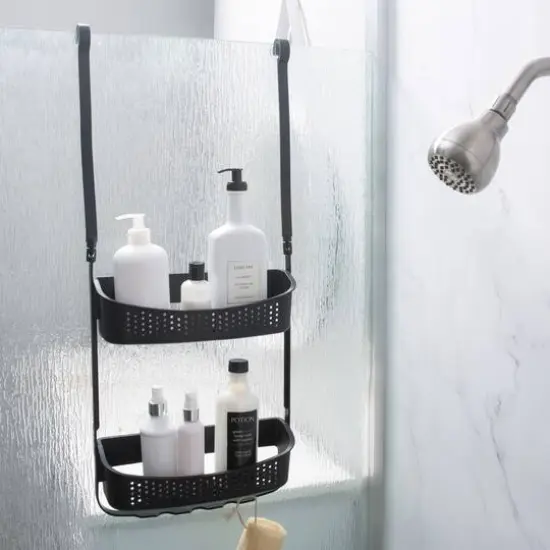 Bath Bliss 2 Way Convertible Shower Caddy Matte Black {8}