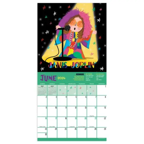 TF Publishing 2024 Rock n Roll Biographies Mini Calendar {4}