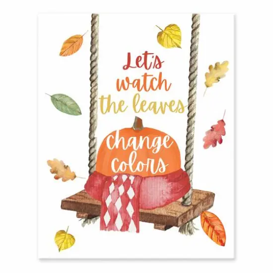 Let's Watch Leaves Change Colors Tabletop Canvas {1}
