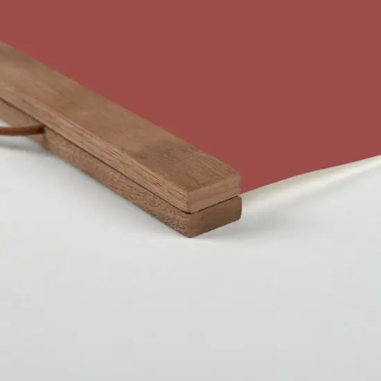 Red Tis the Season Hanging Canvas in Teak Frame {3}