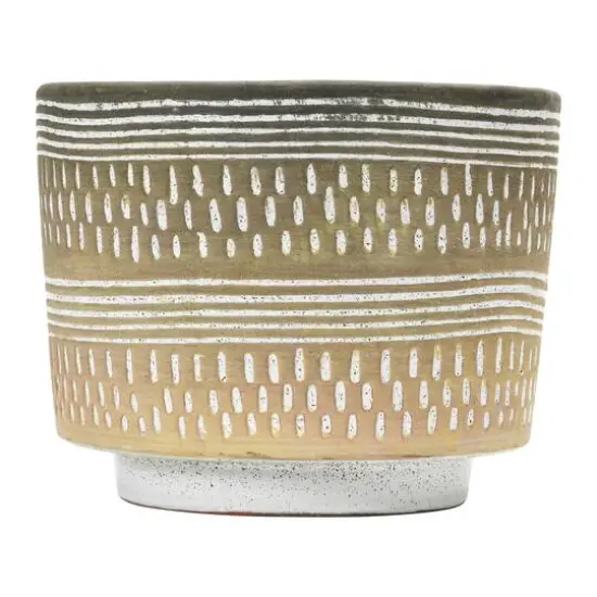 Hello Honey&reg; 7" Debossed Stoneware Planter {6}