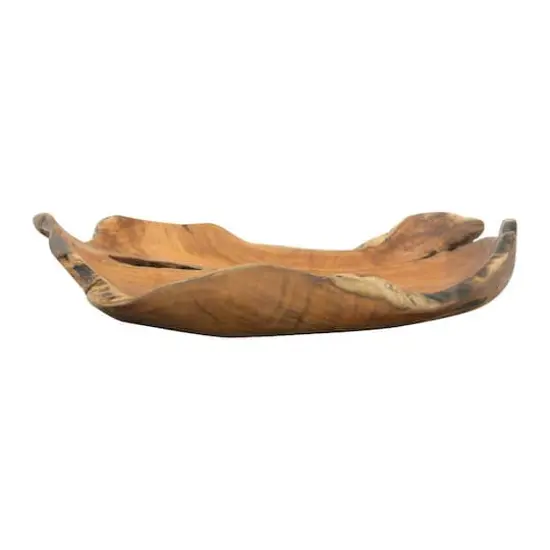 Hello Honey&reg; 19.5" Decorative Hand-Carved Teakwood Bowl {7}