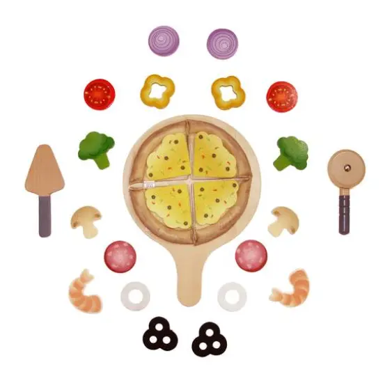Hape Perfect Pizza Kitchen Food Playset {6}