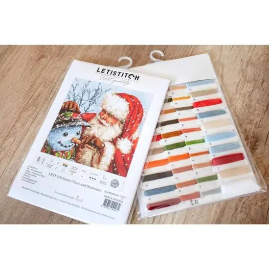 Letistitch Santa Claus And Snowman Counted Cross Stitch Kit {5}