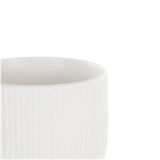 Cream Ceramic Planter with Tapered Base Set {4}