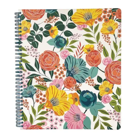 Steel Mill & Co.&reg; Garden Blooms Cream Large Notebook {1}