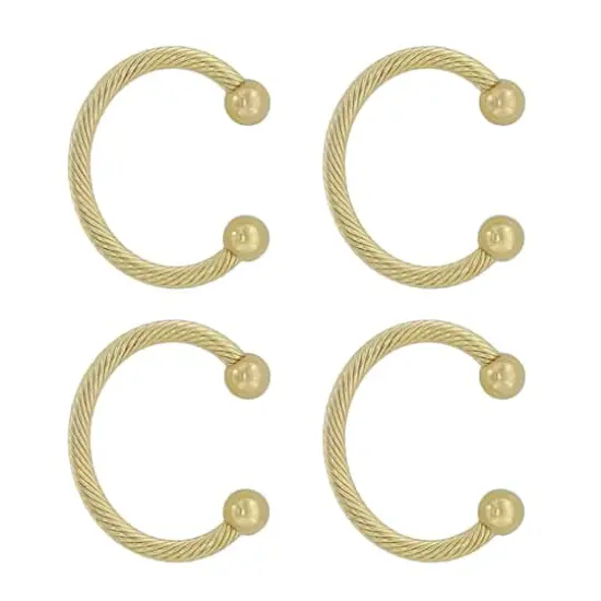 Haute Decor MantleClip&reg; Chic Stocking Holders, 4ct. Gold {1}