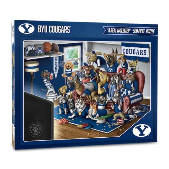 College Football Purebred Fans A Real Nailbiter 500 Piece Puzzle BYU Cougars {1}