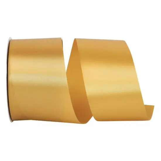 JAM Paper 2.5" x 50yd. Single Face Satin Allure Ribbon Golden Ale {1}