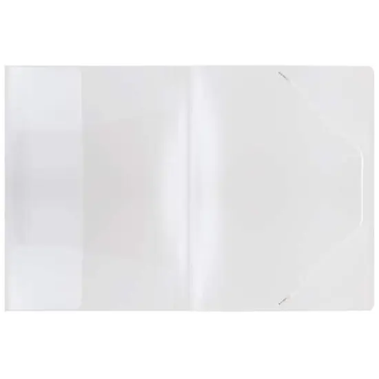 JAM Paper 9.5" x 12.375" Action Case Letter Booklet Plastic Portfolio Clear {4}
