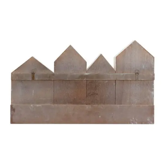 White MDF Modern Farmhouse Wall Shelf, 19" x 33" x 5" {6}